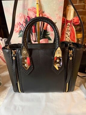 The A List Black Mini Satchel NWT